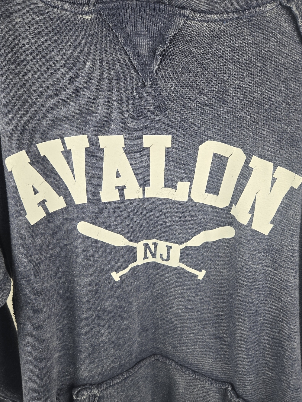 Vineyard Crew Avalon NJ Graphic Hoodie Faded Navy Size Medium - Picture 4 of 7